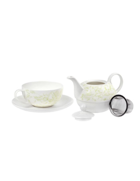 Oxalis Julia fine bone china tea for one
