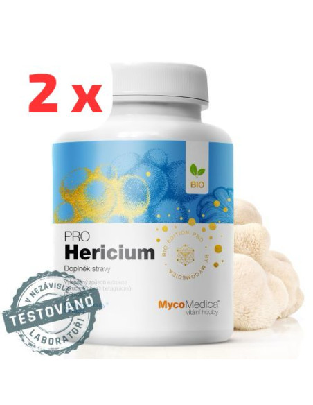 MycoMedica Bio Hericium PRO  2 x 90 kapslí