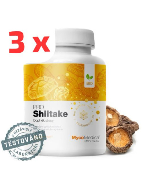 MycoMedica Shiitake PRO 3 x 90 kapslí