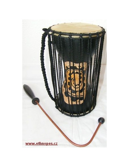 Mluvící buben - Talking drum 30 cm - černý