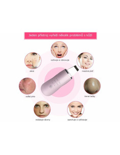 ILWY NEW SUPERSONIC Ultrazvuková špachtle na čištění pleti - růžová   2