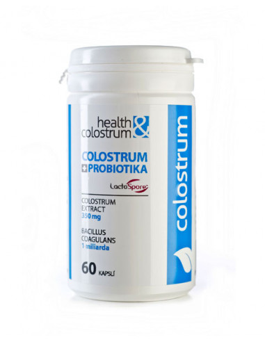 Colostrum kapsle + probiotika 60 ks  (kolostrum 350mg + probiotika 1 miliarda 67mg) 