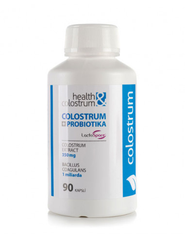 Colostrum kapsle + probiotika 90 ks  (kolostrum 350mg + probiotika 1 miliarda 67mg) 