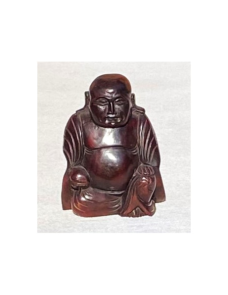 Hotei 21 cm (veselý, šťastný, happy Buddha) - dřevěná soška