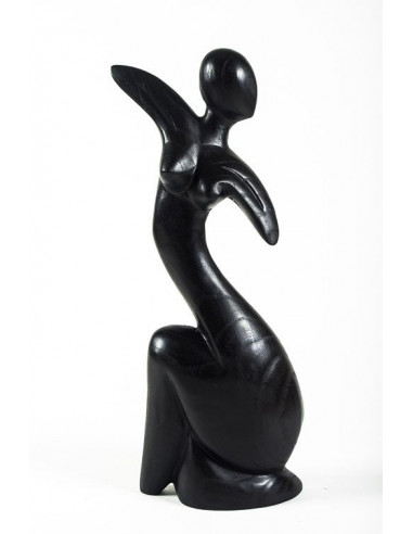 Černá dřevěná soška Žena 50 cm