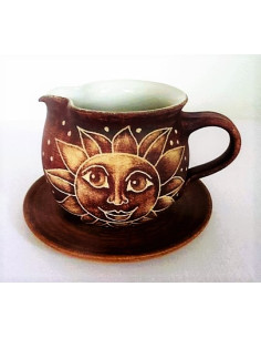 Keramická mléčenka s podšálkem SLUNÍČKO 2