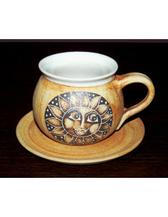 Keramický hrneček s podšálkem SLUNÍČKO   