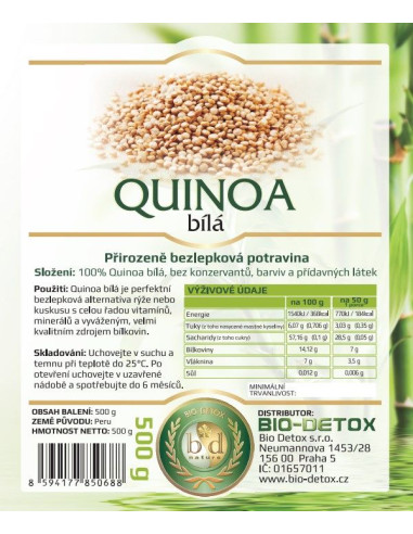 Quinoa 500g etiketa