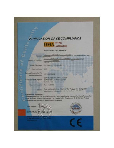 Detoxikační náplasti Biomagick 14 polštářků certifikát