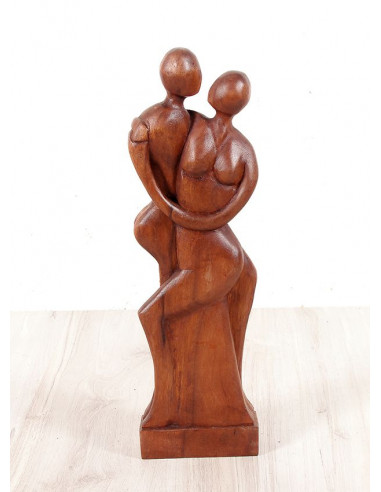 Dřevěná soška Milenci 50 cm 