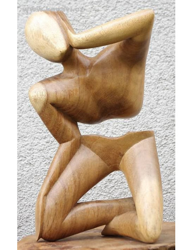 Jóga muž - dřevěná soška 30 cm