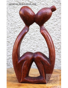 Dřevěná soška Milenci