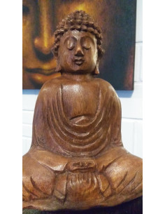 Buddha - dřevěná soška Buddhy 20 cm