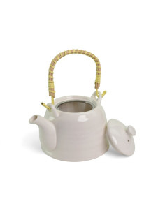Keramická čajová souprava bílá 0,75 l 2