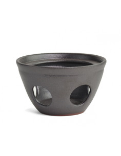 Keramický ohříváček na čaj tmavý 8 x 12 cm