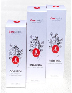 CareMedica Denní + noční + oční krém pro suchou a citlivou pleť