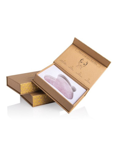 ESSENS Gua Sha masážní kámen - Růženín otevřená krabička