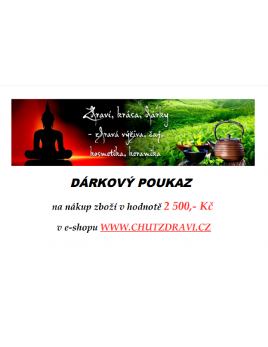 Dárkový poukaz v hodnotě 2500,- Kč