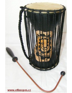 Mluvící buben - Talking drum 30 cm - černý