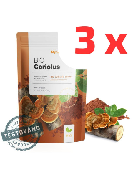 MycoMedica BIO Coriolus prášek 3 x 100 g