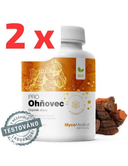 MycoMedica BIO Ohňovec PRO 2 x 90 kapslí