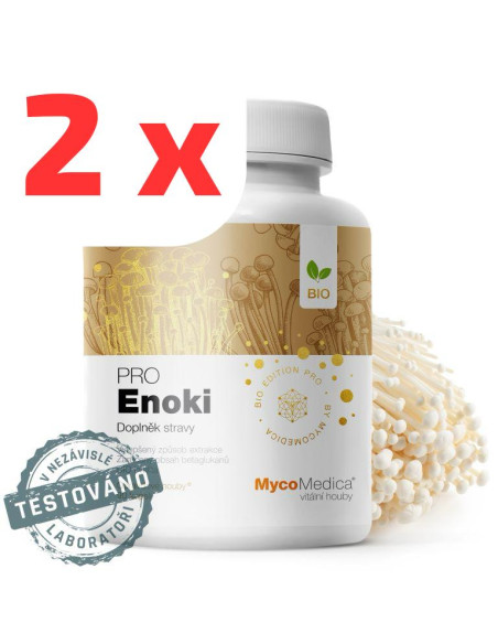 MycoMedica BIO Enoki PRO 2 x 90 kapslí