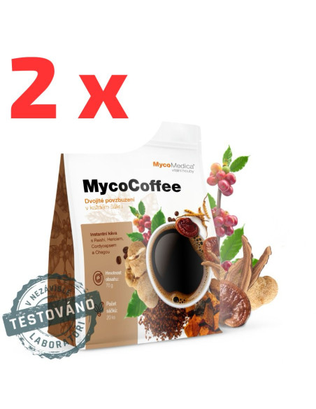MycoMedica MycoCoffee 2 x instantní káva 20 x 3.5 g