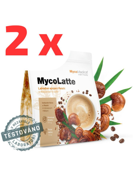 MycoMedica MycoLatte 2 x 15 sáčků instantní káva s Reishi 315 g