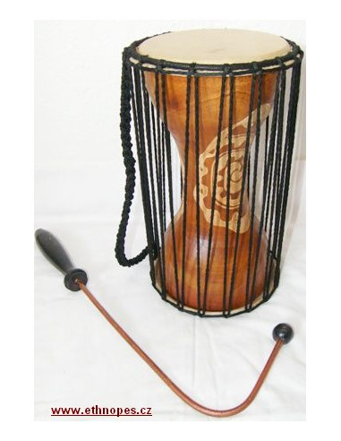 Mluvící buben - Talking drum 30 cm - světlý