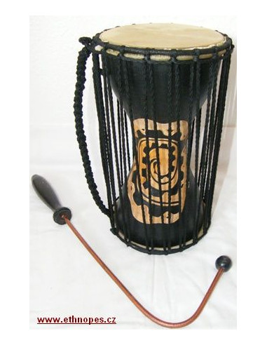 Mluvící buben - Talking drum 30 cm - černý
